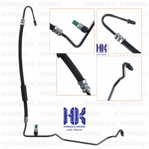 شیلنگ پمپ هیدرولیک فشار قوی R2 اتومات با سنسور SLX پژو پارس اتومات